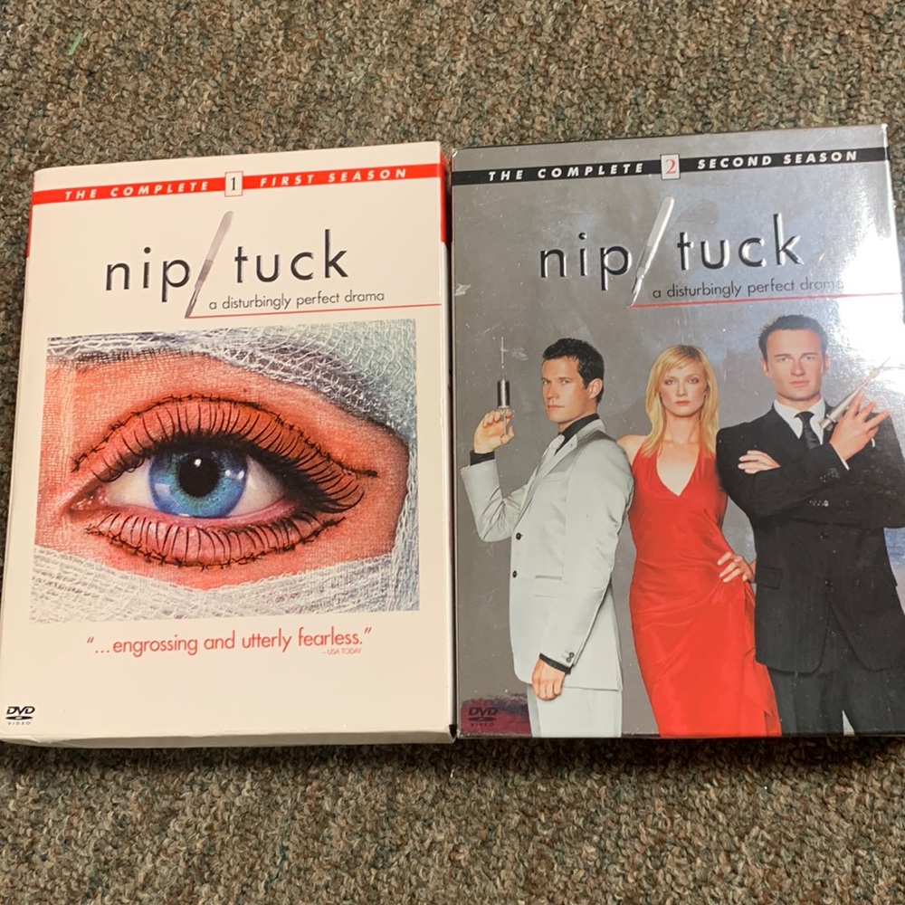Nip tuck dvd video the complete first & second season. Season 1 & 2. Good as new